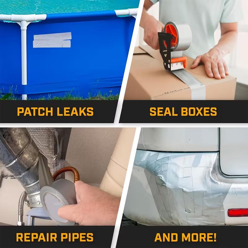 Super Sticky Duct Tape Waterproof Cloth Repair Tape Heavy Duty Silver Gray Adhesive Tape for Home DIY Office Repairs
