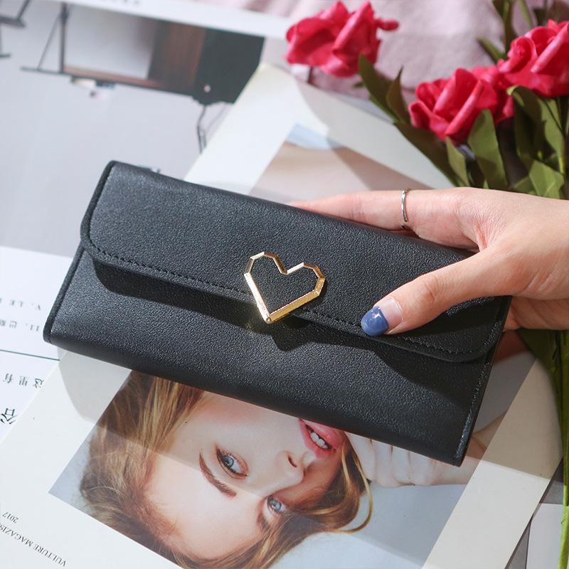 Luxury Love Heart Wallets Women Long Wallets Purses for Ladies Girl Money Pocket Card Holder Female Wallets Phone Clutch Bag