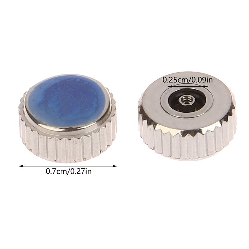 

2 шт. Стальная часовая головка серебристого цвета, диаметр головки 4,5 мм-7 мм, с плоской трубкой для ремонта часов L4429