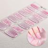 16Tips French Gel Nail Strips Long Lasting Full Cover Glitter Baking-Free Gel Nail Stickers DIY Manicure Decoration
