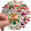 50pcs Cute Cartoon Colorful Mushroom Waterproof Stickers For Scrapbooking Journaling Laptop Phone Case Water Bottle