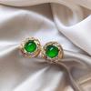 Graceful 925 Silver Needle Stud Earrings - Elegant Court-Style Luxury for Women