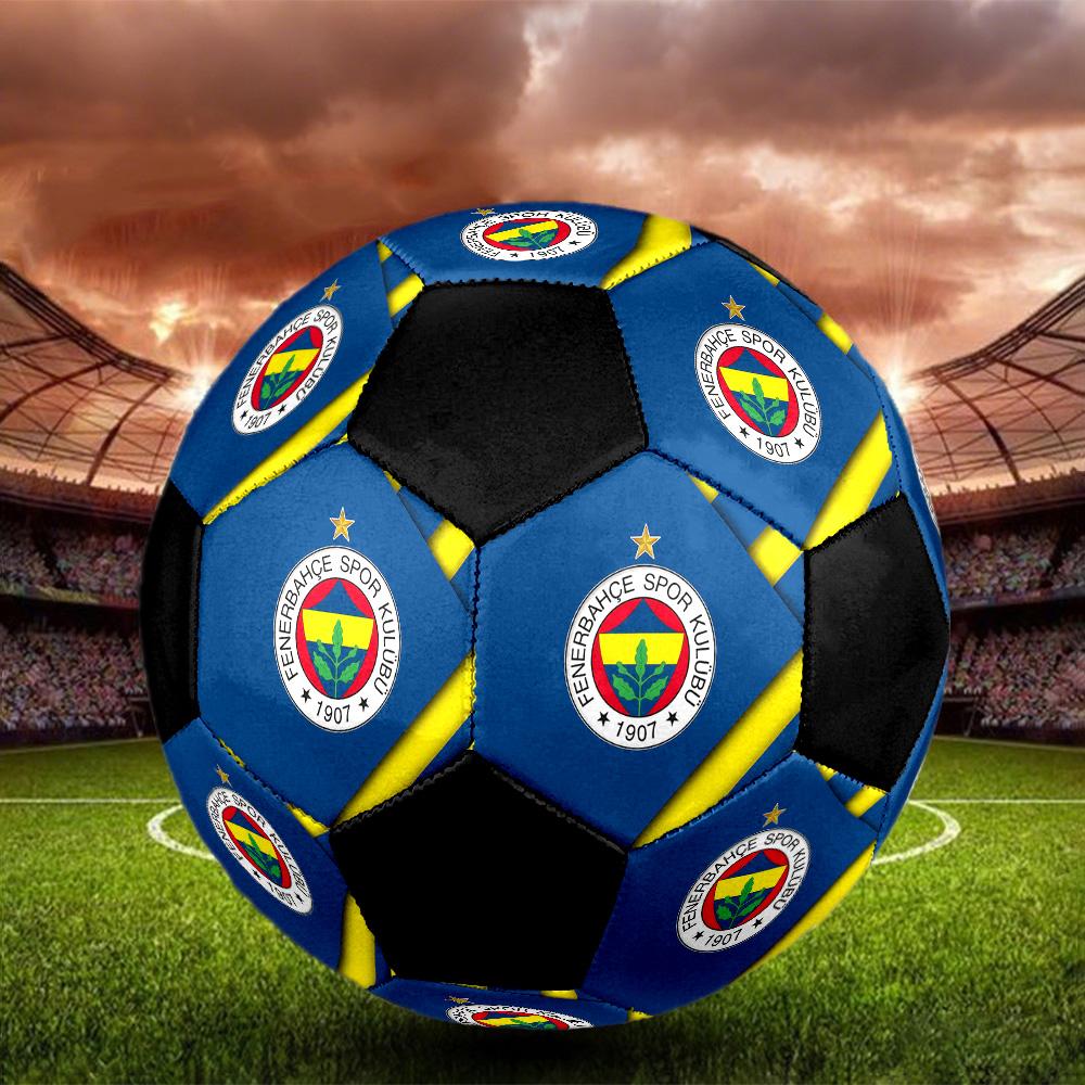 Fenerbahçe S.K Pallone da Calcio Colorato Per Tutte le Età Cucito a Macchina PVC Pronto per la Competizione Resistente Alto Rimbalzo.TAGLIA5