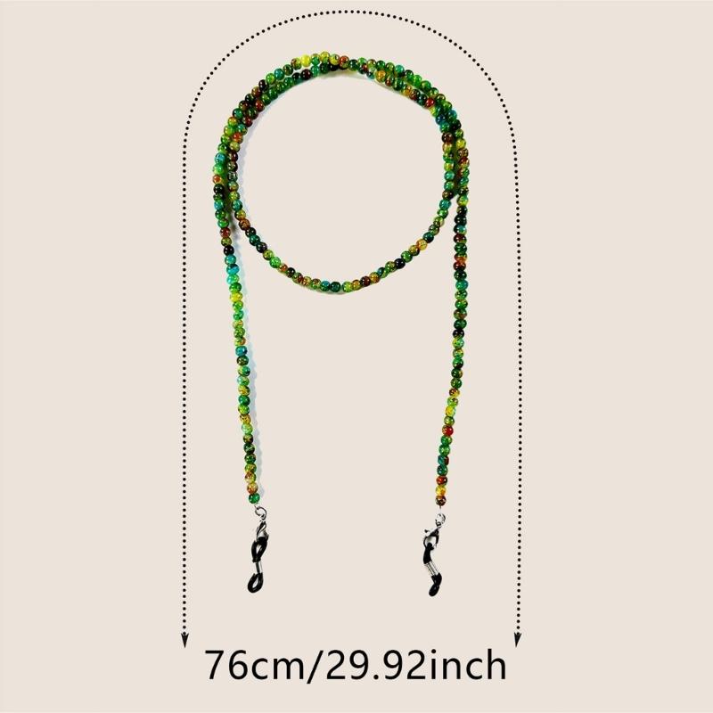 Retro Oriental Eyeglass Chain With Colored Glass Beads Handmade Jewelry Accessory For Work Party Casual