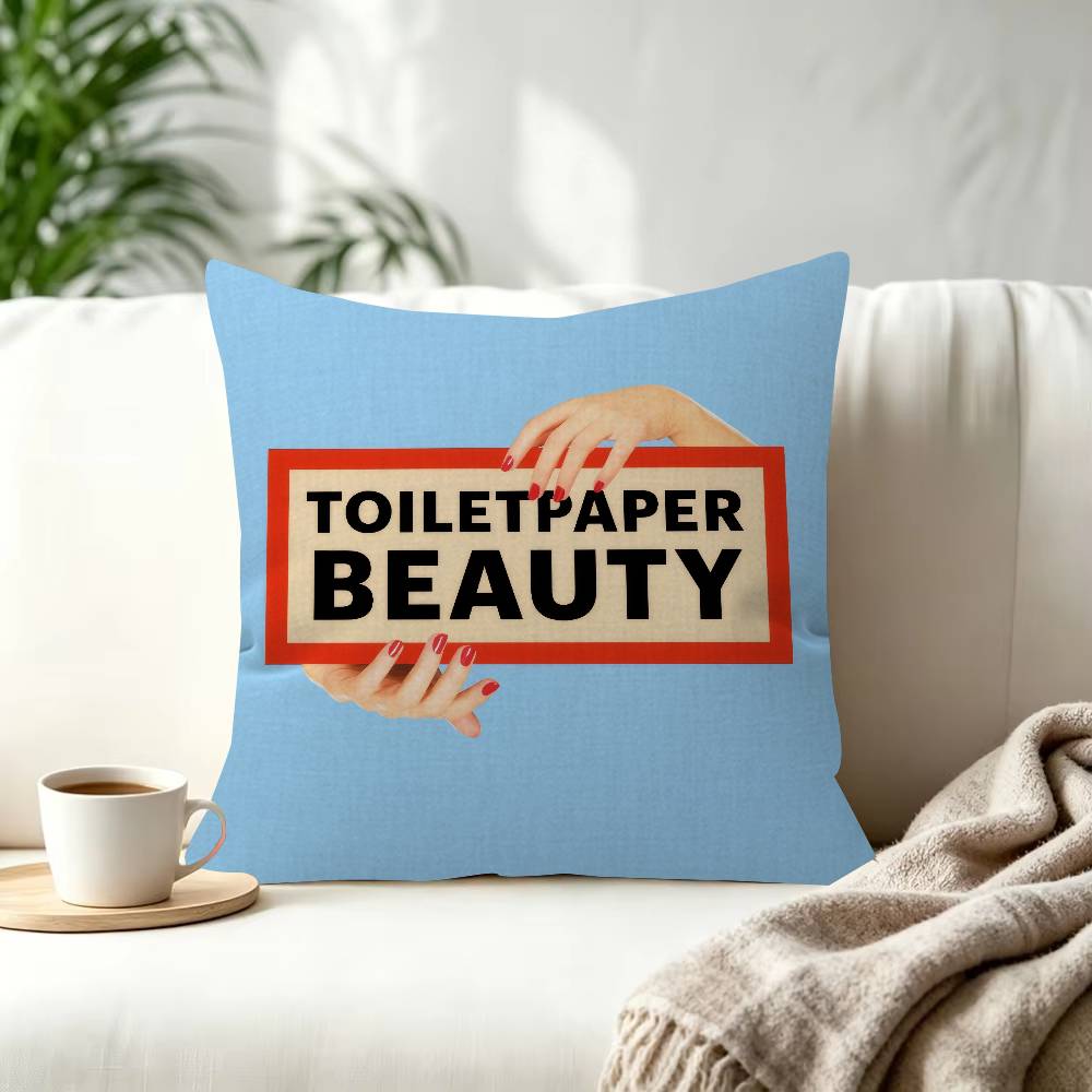 Fashion TToiletpaper Doublesided Pillow Gift Home Office Decoration Bedroom Sofa Car Cushion Cover Case X