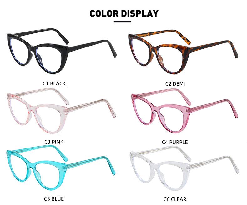 European Fashion Cat Eye Anti-Blue Light Propionate Glasses for Versatile Slimming Effect