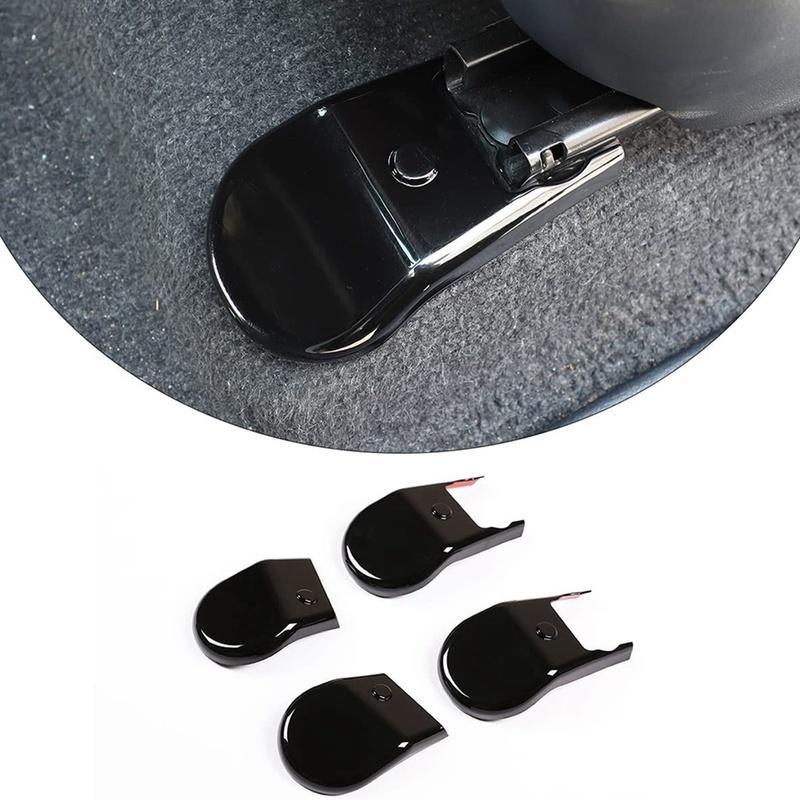 A87Q-For Toyota Hilux 2015- Anti-Dust Seat Bracket Fixing Bolts Cover Trims Accessories Black 4PCS