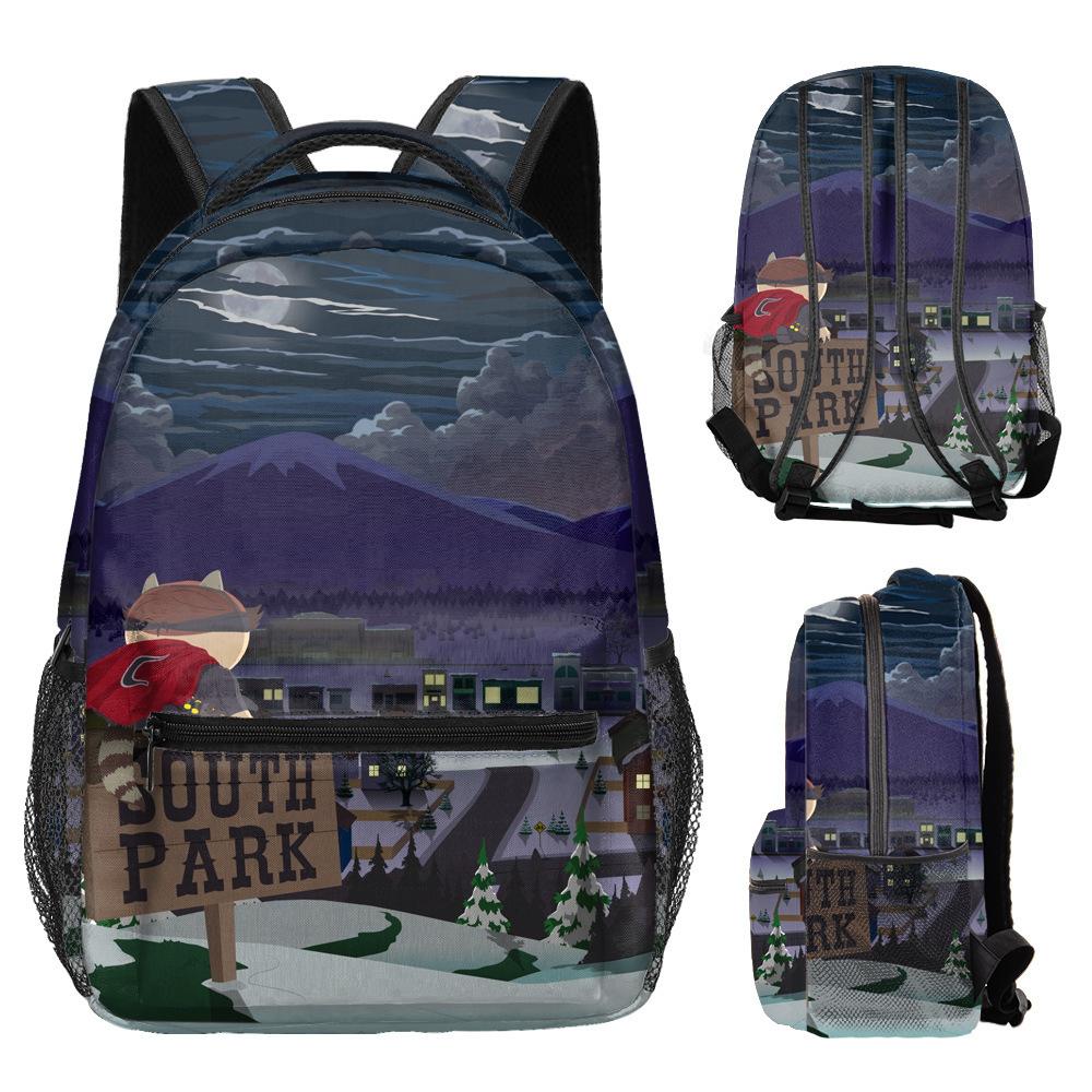 South Park School Bag Cartoon Backpack Sout Park Digital Full Print Kids Backpack