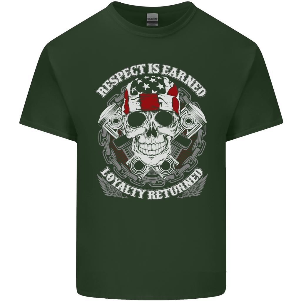 Respect Earned Motorbike Motorcycle Biker Unisexs Light Cotton TShirt