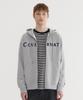 Authentic Logo Zip-Up Hoodie Melange Gray