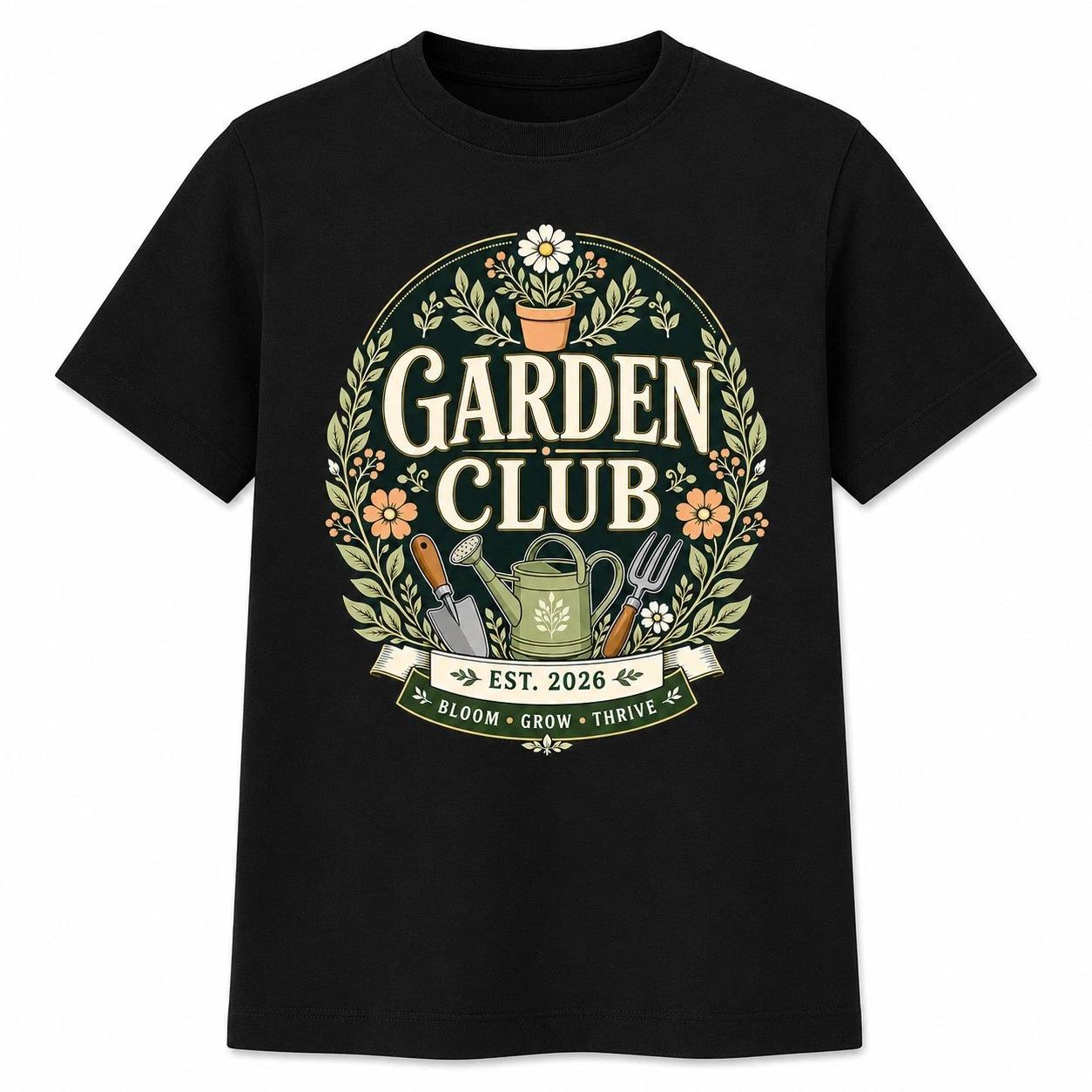 Kids Garden Club T Shirt Gardening Gift Boys Girls Little Gardener Tee M