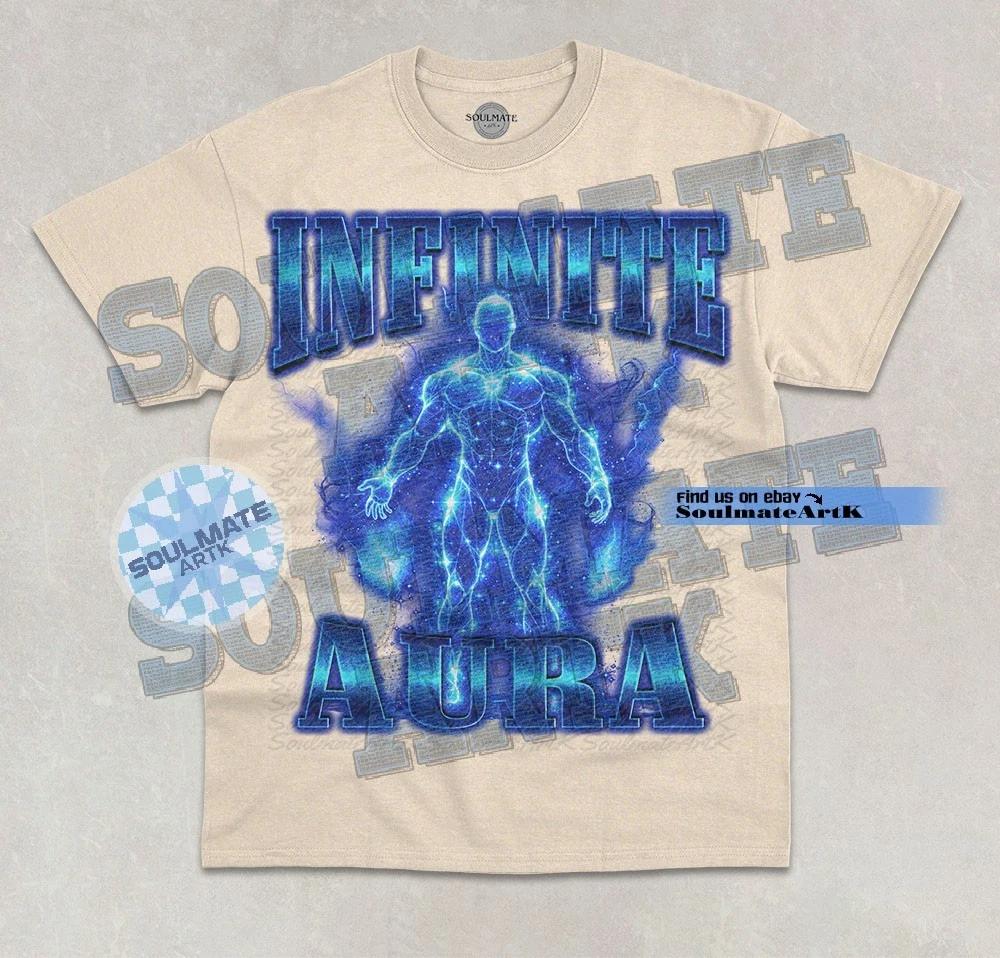 Infinite Aura T-Shirt Aura Max Gen Z Brainrot Humor Bootleg Graphic Shirt S