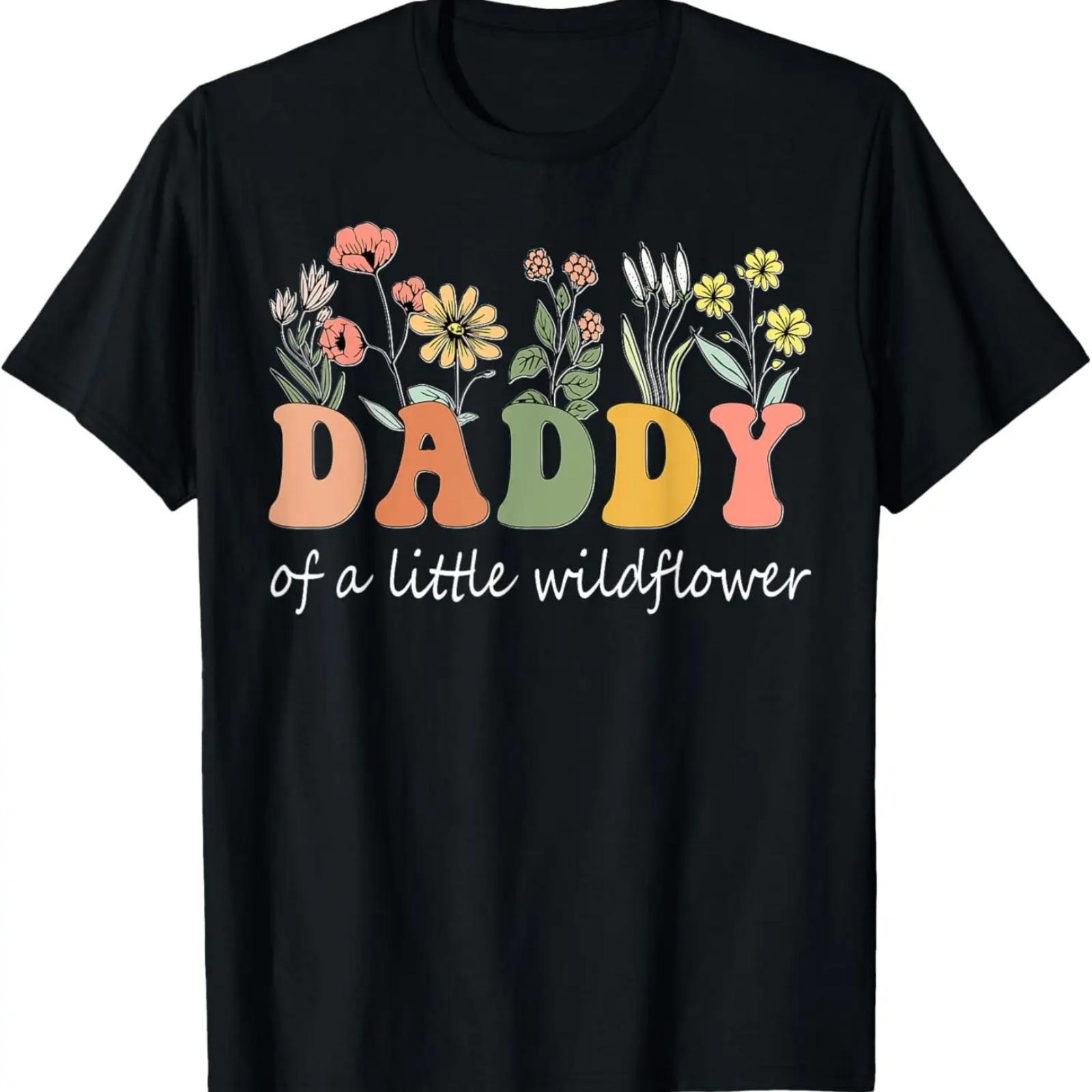 

Daddy Of A Little Wildflower Girls Women Family Matching T-Shirt XXXXXL чёрный