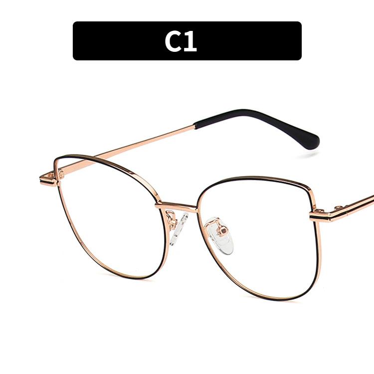 Damenbrille, Katzenaugen-Metallbrille.