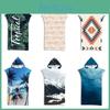 Microfiber Hooded Poncho Quickdry Beach Bathrobe For Adults
