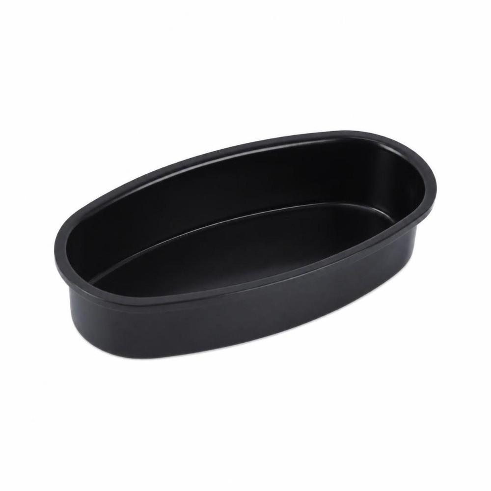 Convenient Black Oval Shape Cake Pan Carbon Steel Baking Tool Loaf Pans Cheese Baking Tray For Kitchen