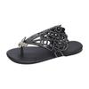 Open Toe Wedge Sandals Ladies Light Casual Shoes Bohemian Sandals For Women Toe Rhinestone Butterfly Sandals For Women Zapatos