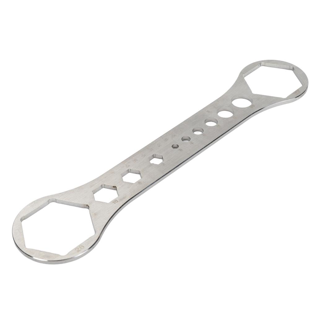 Bike Front Fork Wrench Stainless Steel Bicycle Pneumatic Fork Cover Removal Tool for Mountain Bike 27‑28mm 1.06‑1.1in