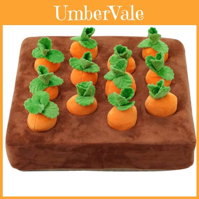 Soft Carrot Pet Play Toy With Chewing Features For Anxiety Relief