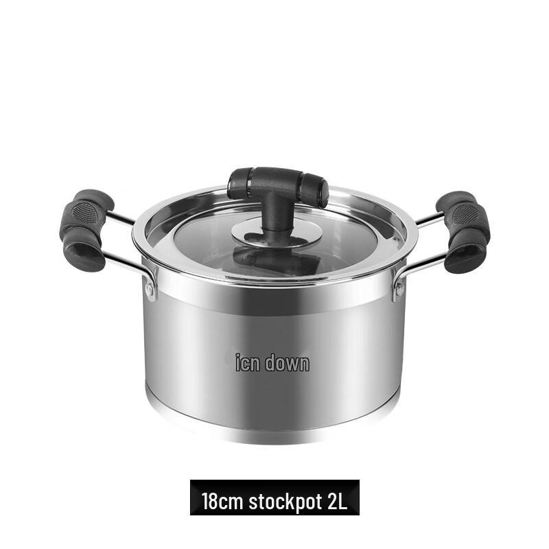 ZISIZ 18CM 304 Stainless Steel Soup Pot