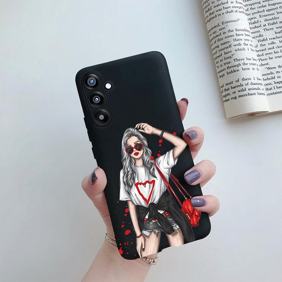 Cover Case For Samsung A34 5G Phone Shell On Samsung Galaxy A54 5G Back Cover Girl Silicone Soft Casing Shockproof Bumper Fundas