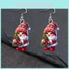 Weihnachtliches Santa Claus mit Baummuster Damen Acryl Ohrringe für Weihnachtsfeier Geschenk