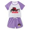 Kids' Summer Color Block Shorts & T-Shirt Set - Boys & Girls Casual Two-Piece Outfit