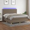 VidaXL Slatted Bed Base with Mattress and LED, Upholstered Bed, Double Bed, Adult Bed for Interior Bedroom, 3135697