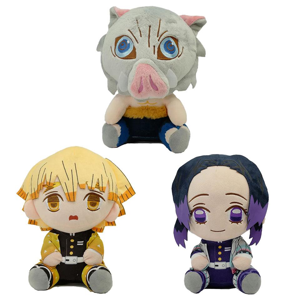 Horké 20cm Japonské Anime Demon Slayer Tomioka Giyu Kamado Tanjirou Kamado Nezuko Agatsuma Zenitsu Plyšové Hračky Panenka Peluche Dárek pro Ženy