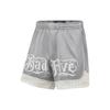 Li Ning X Mister Cartoon Badfive Series Letter Print Quick-Dry Breathable Basketball Shorts Men shorts Shark-Gray Antarctic-Gray AAPT047-7