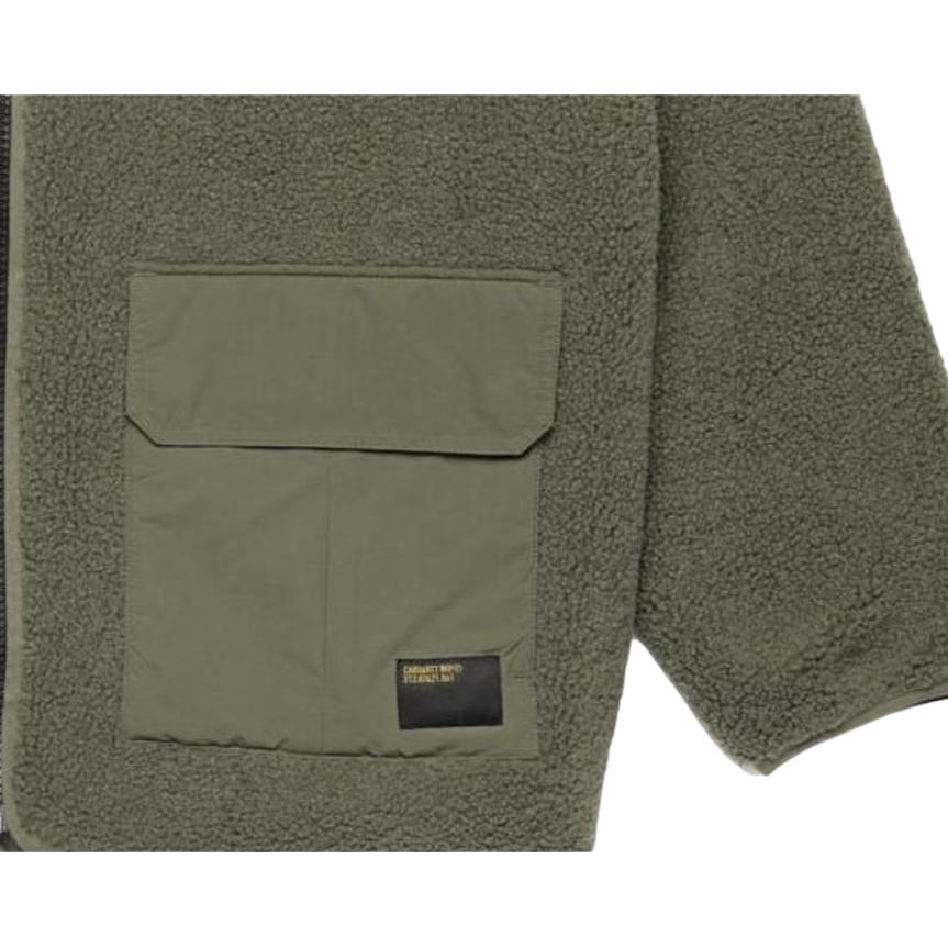 Carhartt WIP FW23 Tour Series Suede Zip Neck Panel Pocket Jacket Men jackets Green I032244-63-XX