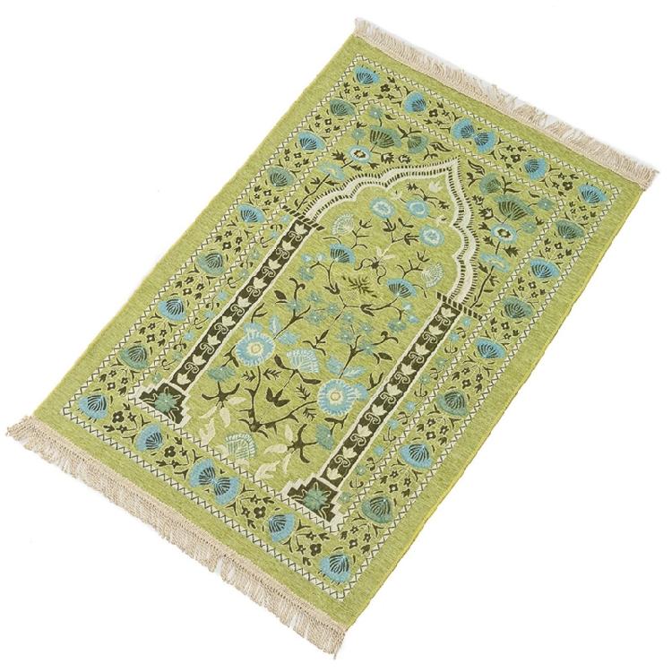 Beautifully Color Prayer Carpet Praying Rug Mat With Beads and Storage Bag Suitable For Women And Men Bayram Gift