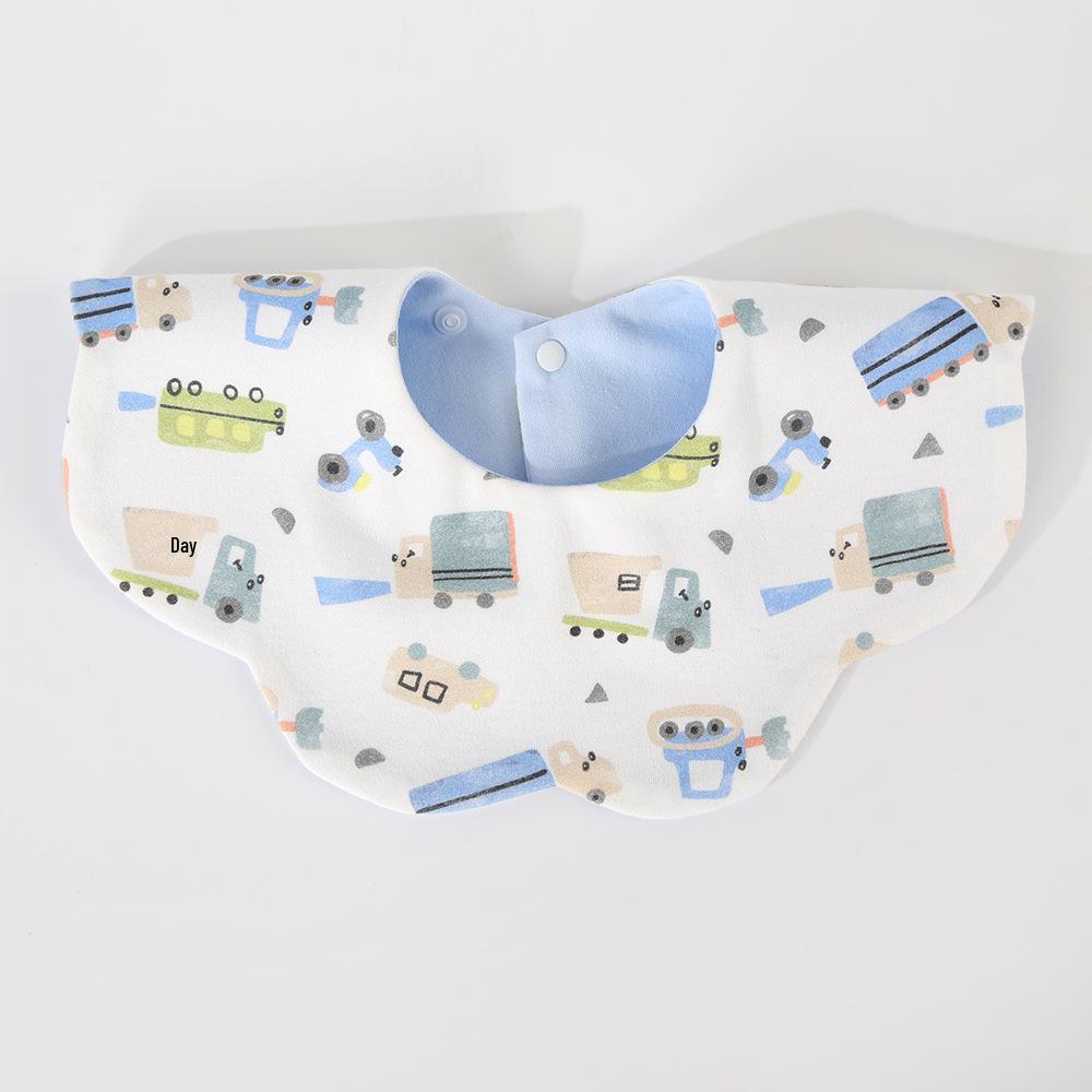 Korean Style Cotton Baby Bib - Double-Sided & Versatile for 0-2 Years
