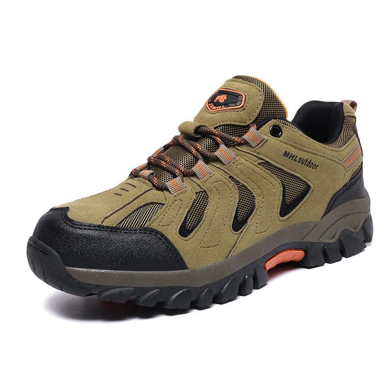 

2025 new four-season hiking shoes outdoor hiking waterproof and non-slip low-top shoes men s travel shoes 47 коричневый