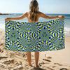 3D O-Optical Illusion Towel Beach Towel Oversized Quick Dry Towel Absorbent Soft Swim Beachtowels For Men Women