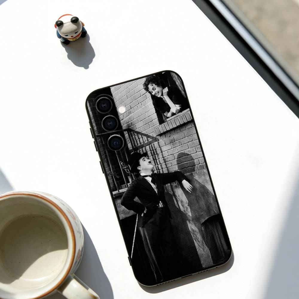 Charlie Chaplin Phone Case Soft black For Samsung Galaxy A73,A72,A71,A70,A53,A52,A51