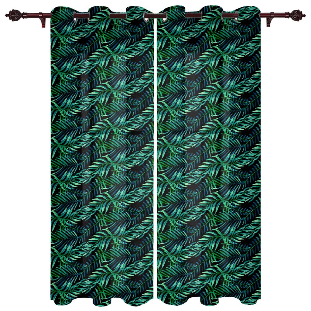 Sommergrün Tropische Pflanze Palmblätter Luxus Heimvorhänge Haushaltswaren Wohnzimmer Schlafzimmer Maßanfertigung