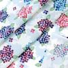 Hamamonyo Tenugui hand Colorful Hydrangea Blue (Japanese towel) - -