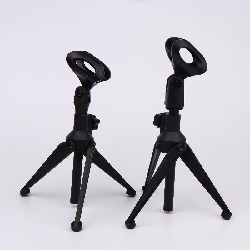 1 Pcs Mini Portable Table Stand Universal Microphone Stand Desktop Tripod Adjustable Mic Clip Holder Lightweight Bracket