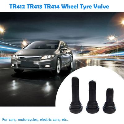 4pcs Snap-in Car Vacuum Tire Valve Black Wheel Valves Wheels Parts Tubeless Tyre Valve