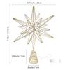 12.6 Inch Creative Christmas Star Tree Topper LED Lights Glitter Christmas Tree Decoration Warm White Lights Light Up Party Prop
