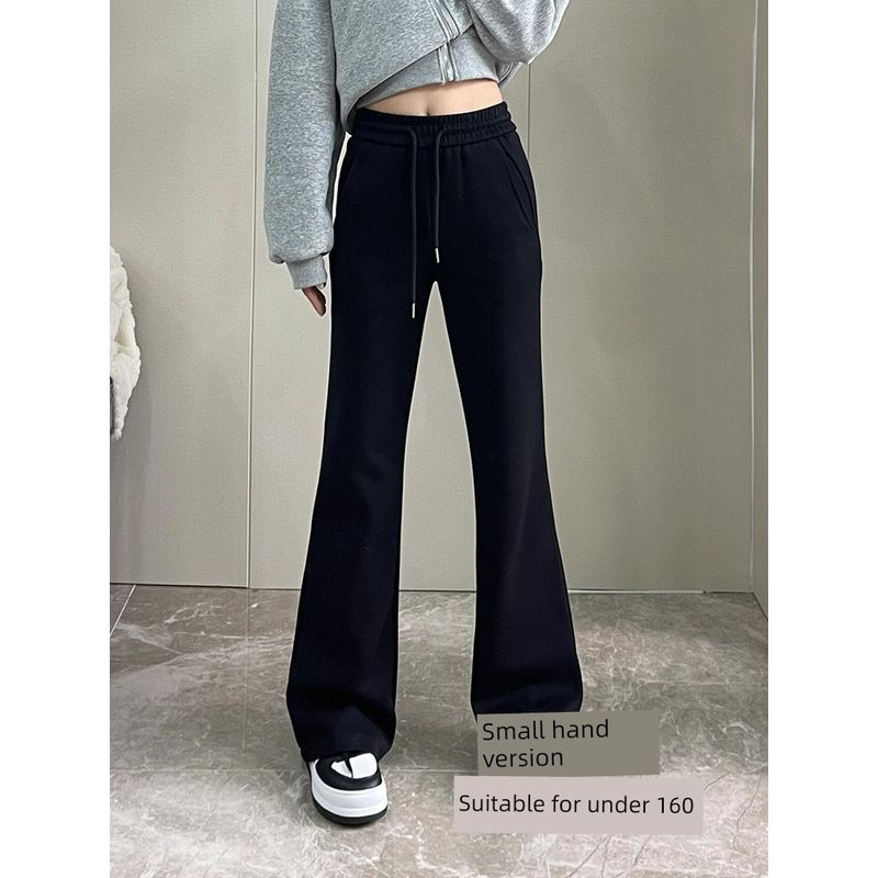 Pear Shapes Gray Skinny Plus Size Ladies Casual Pants Black - Petite 2XL [Recommended 70-80kg]