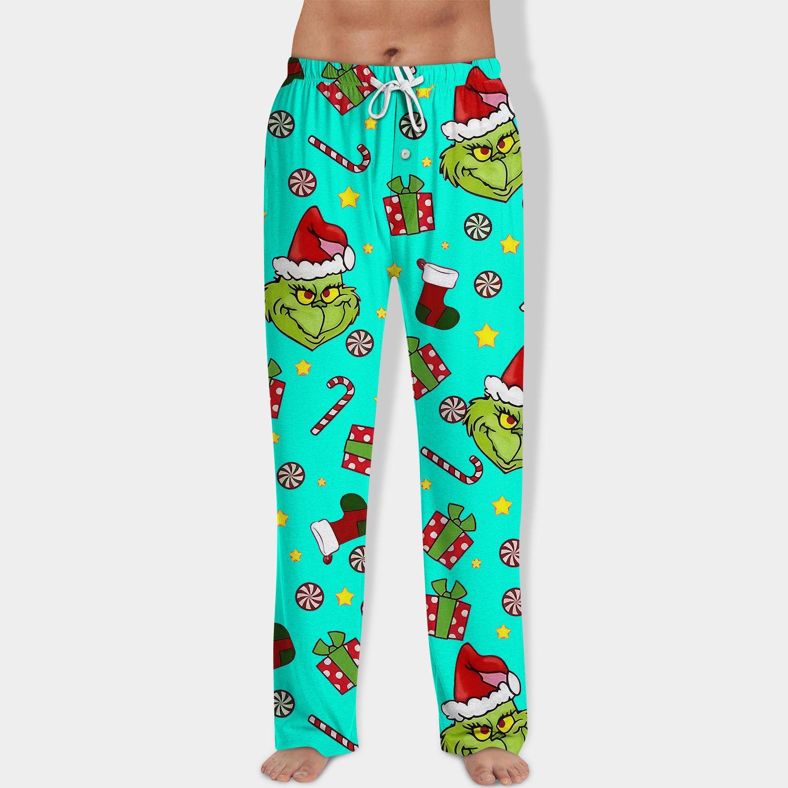 

Мужские домашние брюки с принтом Allover, пижамные брюки для сна, длинные брюки, пижамные брюки, брюки для йоги L