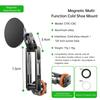 Rotatable Camera Phone Holder Cold Shoe Mount 1/4 Threaded Base For Smartphones Double Joint Adjustment System