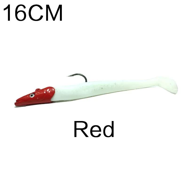 FLYSAND 11/16cm Soft Silicone Fishing Lure - Jig Fish Head Sinking Bait for Fresh & Salt Water, Natural & Vivid Body Jigging