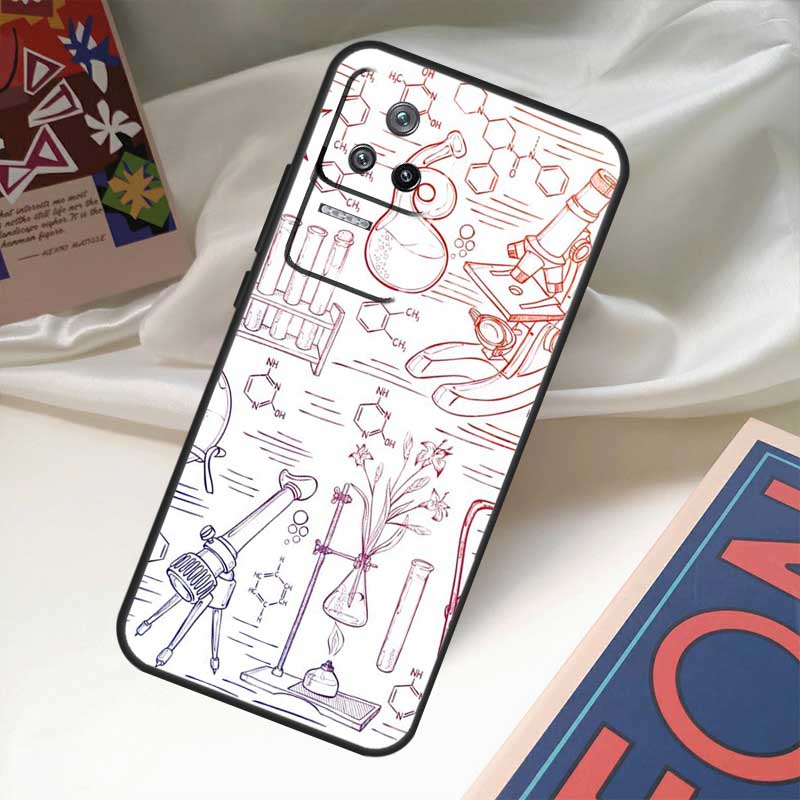 Biology Chemistry Case For Xiaomi 17 14 15 Ultra 13T 14T 15T Pro POCO F8 Ultra F7 F5 F6 X3 X5 X6 X7 Pro Coque
