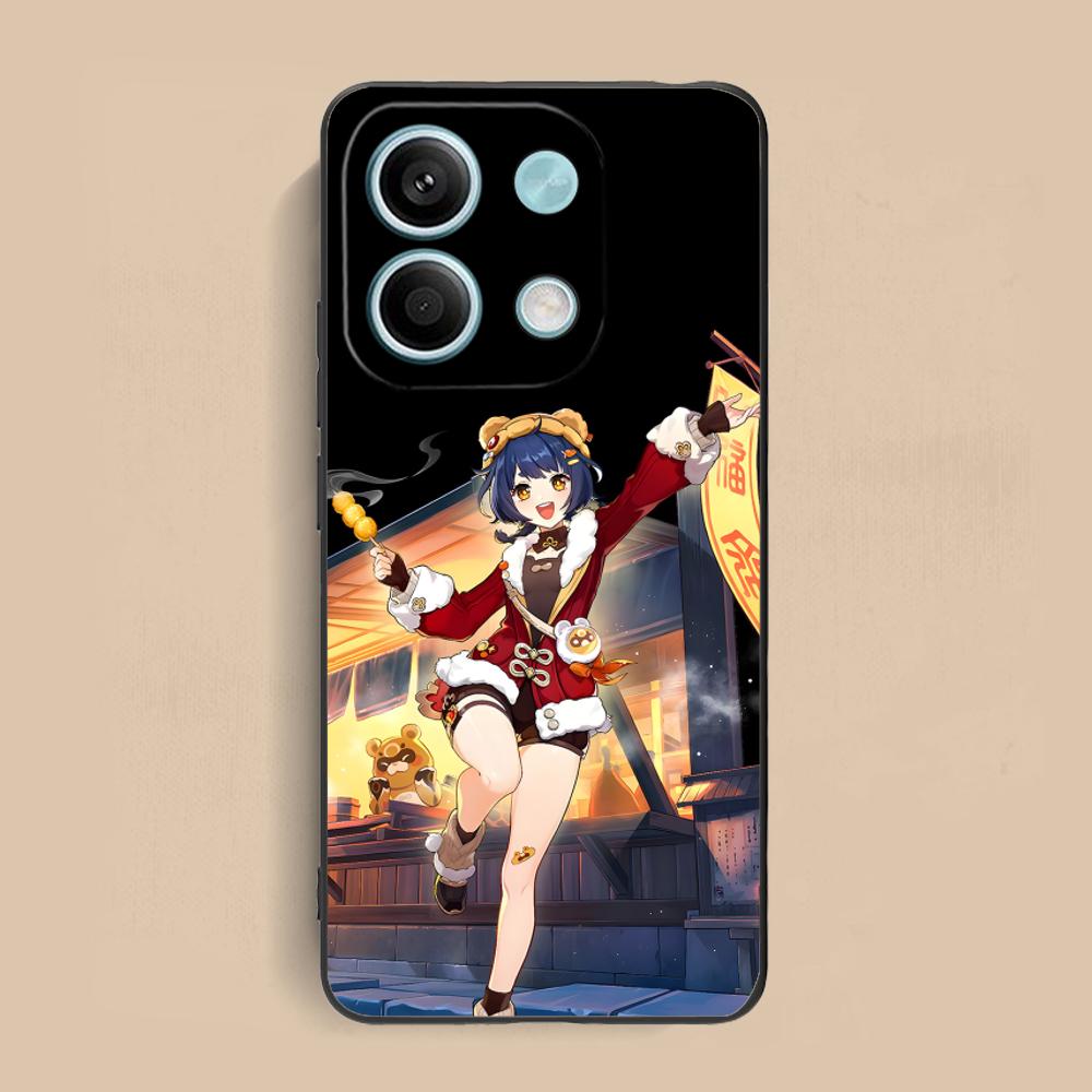 Game GI Xiangling Matte TPU Mobile Phone Case for Xiaomi Redmi Note 14 13 12 11 S Pro Plus 4G 5G Colorful Printing Cover