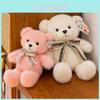 Plush Bear Toy With Bow Tie For Kids Gift And Bedroom Decor