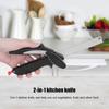 2 In 1 Stainless Steel Food Vegetable Cutter Knife Scissors Home Kitchen Accessory