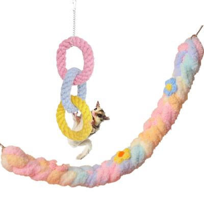 Nijimomo Sugar Squirrel Rope Swing for Small and Hanging Toy, 2-Piece Set, Animals, Playground, (2-Piece Set)